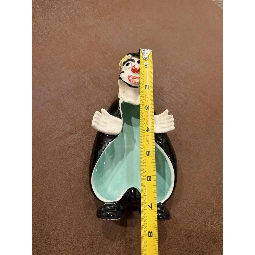 Vintage Ceramic Clown Trinket Dish Catchall Jewelry Holder Mid Century 7